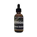 Almond Flavor Extract Organic 2 oz - Water Soluble, Sugar Free Flavor Drops for Coffee, Baking, Ice Cream, Drinks, Natural Food Grade Flavoring