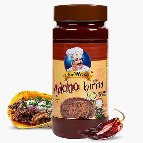 Chef Merito® Birria Marinade | Authentic Mexican Flavor | 14-15 Uses | Add Water or Broth | Mild Heat | Perfect for Birria Tacos & Stews | Made in USA