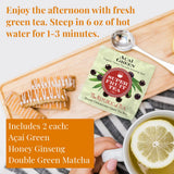 The Republic of Tea - Day of Tea Assortment Sampler, 24 Individually Wrapped Tea Bags, Black Tea, Green Tea, Herbal Tea