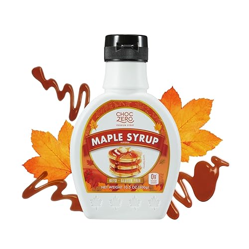 ChocZero Maple Syrup, Sugar Free, Low Carb, Sugar Alcohol Free, Gluten Free, No Preservatives, Non-GMO Dessert and Breakfast Topping Syrup, 10.5oz