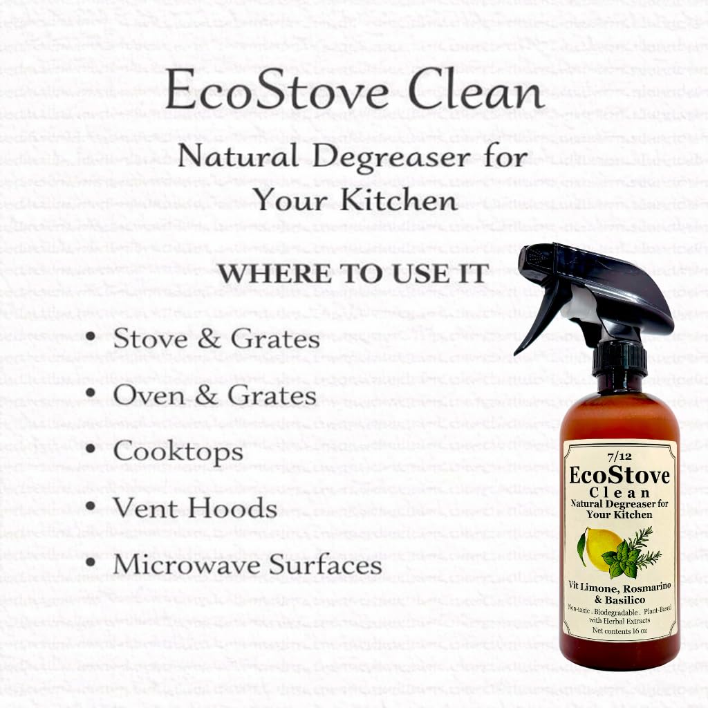 Herbal Scent Stove & Oven Cleaner - Spray, Wait & Wipe | Plant-Based Heavy-Duty Kitchen Degreaser Spray - Non-Toxic, Fume-Free Oven Cleaner | Safe