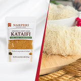 Narperi Gourmet Kataifi Shredded Filo Dough, 1 lb Crispy Kataifi Pastry, Vegan Ready-to-Eat, Traditional Middle Eastern & Turkish Dessert, Perfect