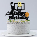 Basketball Happy 8th Birthday Cake Topper-Basketball Themed Birthday Party Cake Decoration-8 Years Birthday Party Supplies (8th)