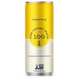 100 Coconuts Pineapple Flavored Pure Coconut Water, Non GMO, No Preservatives, 11 Fluid Ounces (Pack Of 12)