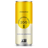 100 Coconuts Pineapple Flavored Pure Coconut Water, Non GMO, No Preservatives, 11 Fluid Ounces (Pack Of 12)