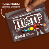 M&M'S Milk Chocolate Summer Candy Colorful Summer Snacks, Family Size, 18 Oz Resealable Bag