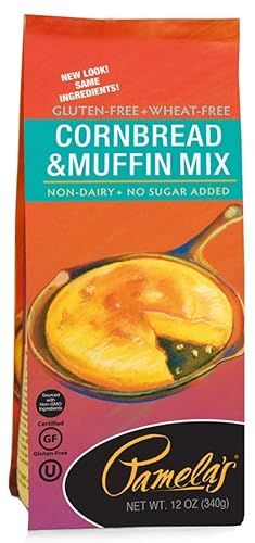 Pamela's Corn Bread Muffin Mix 12 Oz (Pack of 6)