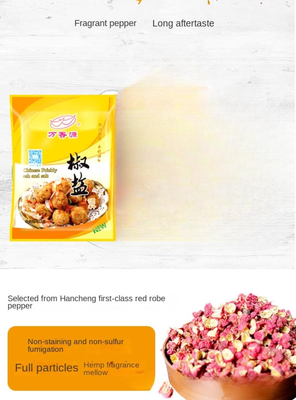Zercumm Pepper Salt Powder Seasoning Pepper and Salt Mushroom Seasoning Pepper and Salt Stew Seasoning 40G Bag