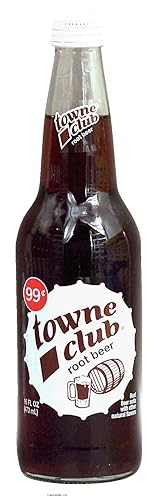 towne club root beer soda with other natural flavors 16 fl oz Glass Bottle (pack of 12)