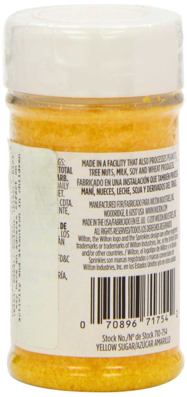 Wilton Sparkling Sugar Decorating Sprinkles, 3.25 oz., Yellow