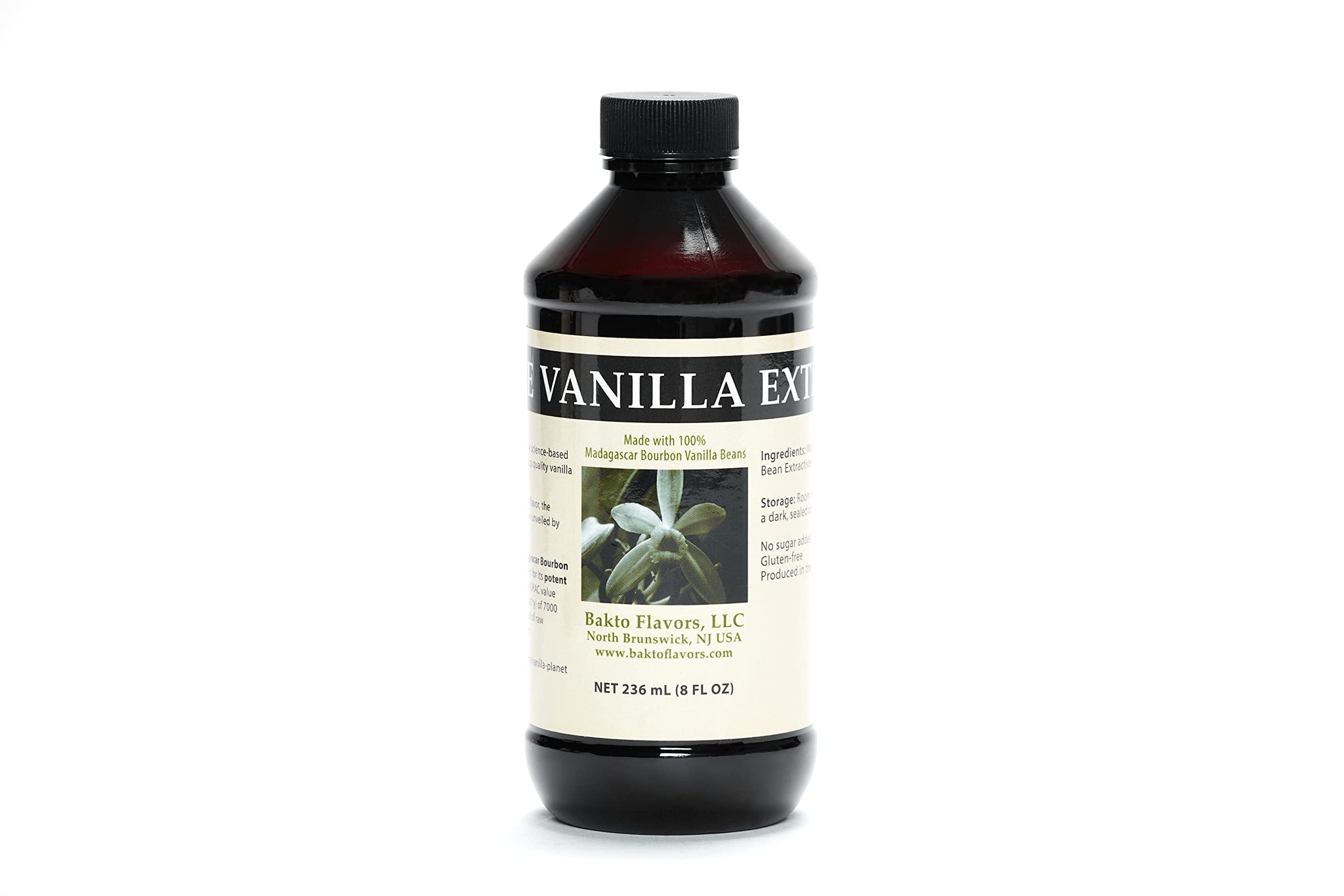 Bakto Flavors Pure Madagascar Vanilla Extract, 8 Ounces