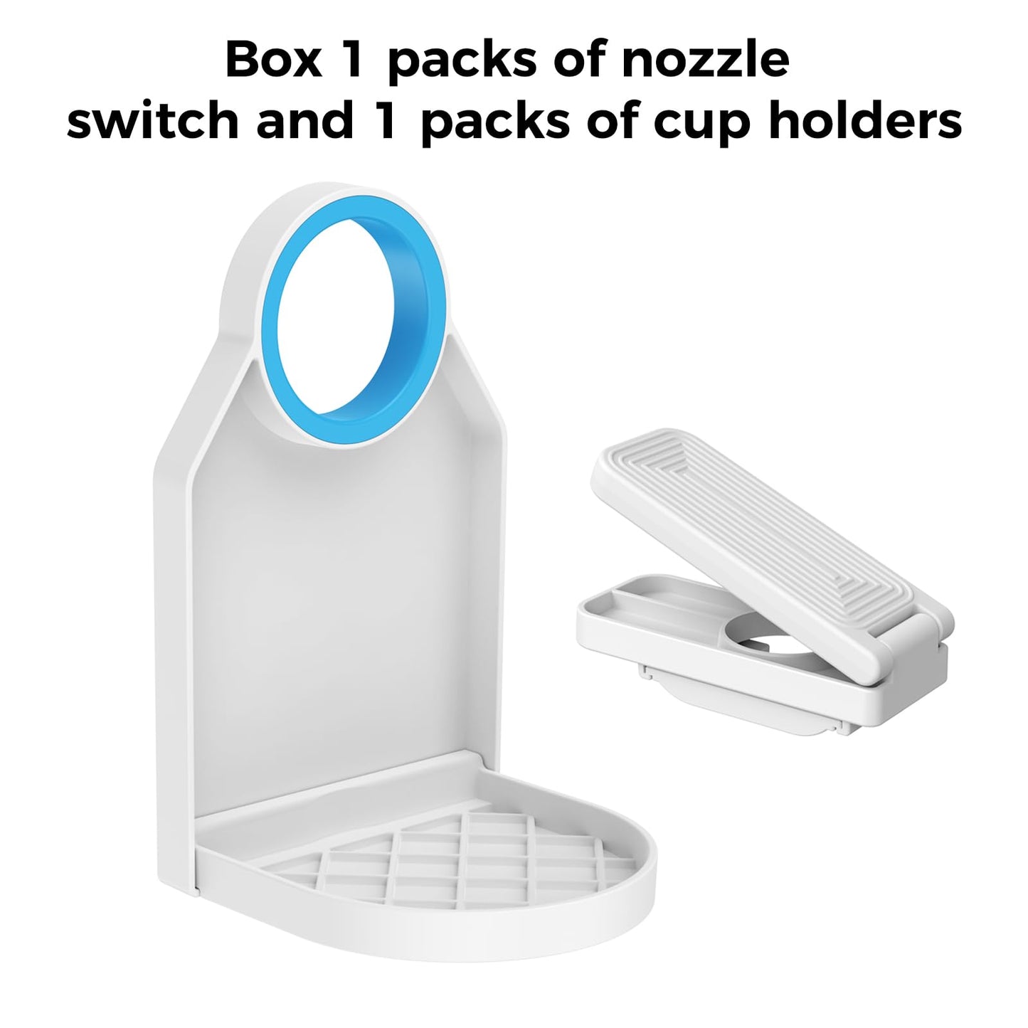 KERZEAT Laundry Detergent Dispenser Cup Holder & Nozzle Force-Saving Switch, Drip Catcher, Soap Dispenser, Room Organization and Storage