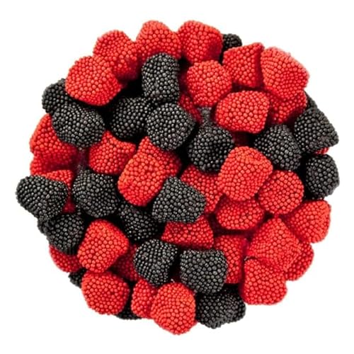 Mother Bears Gummy Raspberries, Black and Red Assortment, 1 Pound