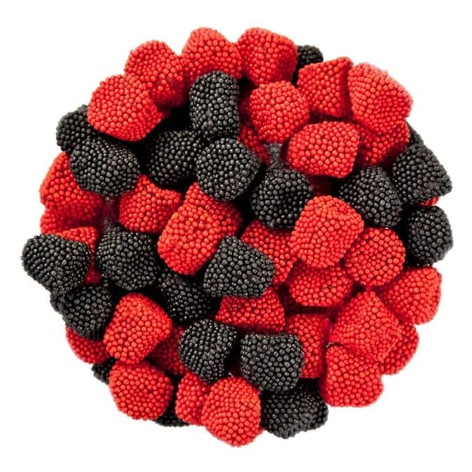Mother Bears Gummy Raspberries, Black and Red Assortment, 1 Pound