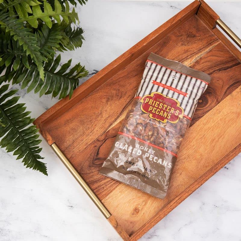 PRIESTER'S | 1lb. Bag | Honey Glazed Pecans | Flavorful Premium-Crop Pecans | Grown with Care & Made with Love | Perfect for Gifts, Snacking, Recipes