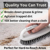 Scrub Brush, Soft-Medium Bristle Scrub Brush with Handle - All-Purpose Cleaning Brushes for Kitchen, Bathroom, Shower, Tile, Grout, Sink & Floor