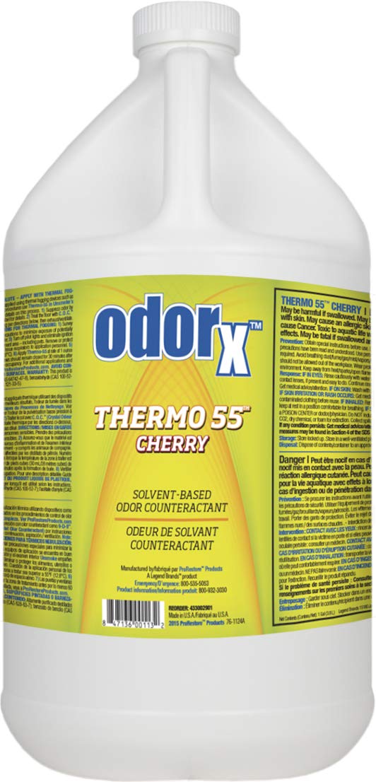 PRORESTORE 433002901 ODORx Thermo 55 Cherry Solvent-Based Odor Counteractant for Thermal Fogging, 1 Gal, 4 pk