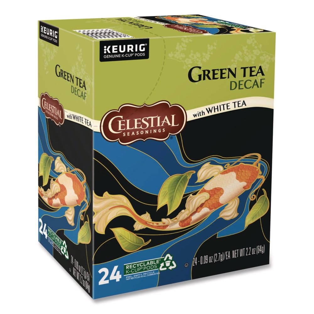 Celestial Seasonings 14737 Decaffeinated Green Tea K-Cups, 24/box