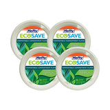 Hefty EcoSave Disposable Compartment Plates, Made from Plant Based Materials, Heavy Duty Paper Plates, 10 ? Inch, 16 Count (Pack of 4)