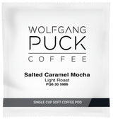 Wolfgang Puck Coffee, Salted Caramel Mocha, 9.5 Gram Soft Pods, 18 Count (Pack of 1)