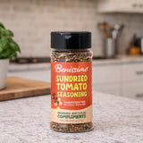 Benissimo Sundried Tomato Seasoning, Herb & Granule Blend for Pasta, Pizza, Salads, Bread, Vegetables & Marinades with Pet Shaker | 8.5 ounces
