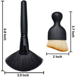 3 Pack Exquisite Microfiber Duster Brush, Car Interior Cleaning Tool, Small Barber Duster Tool, Hair Cutting Brush, Small Dust Cleaning Tools
