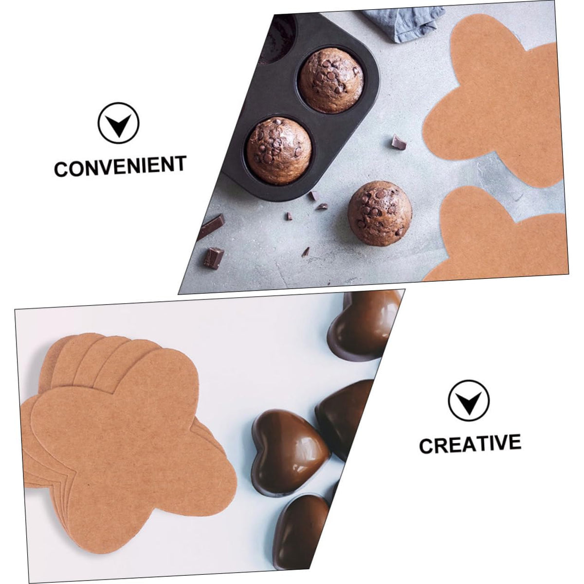 Alipis 50Pcs Environment-friendly Chocolate Compartment Trays Paper Wrapping Bases for Truffle Packaging Candy Holder Liners Separate Dessert Candy