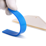 FOSHIO 4Pack White Auto Home Kitchen Bathroom Shower Squeegee Hand Squeegee Window Wiper Mirror Wiper with Blue Silicone Water Blades