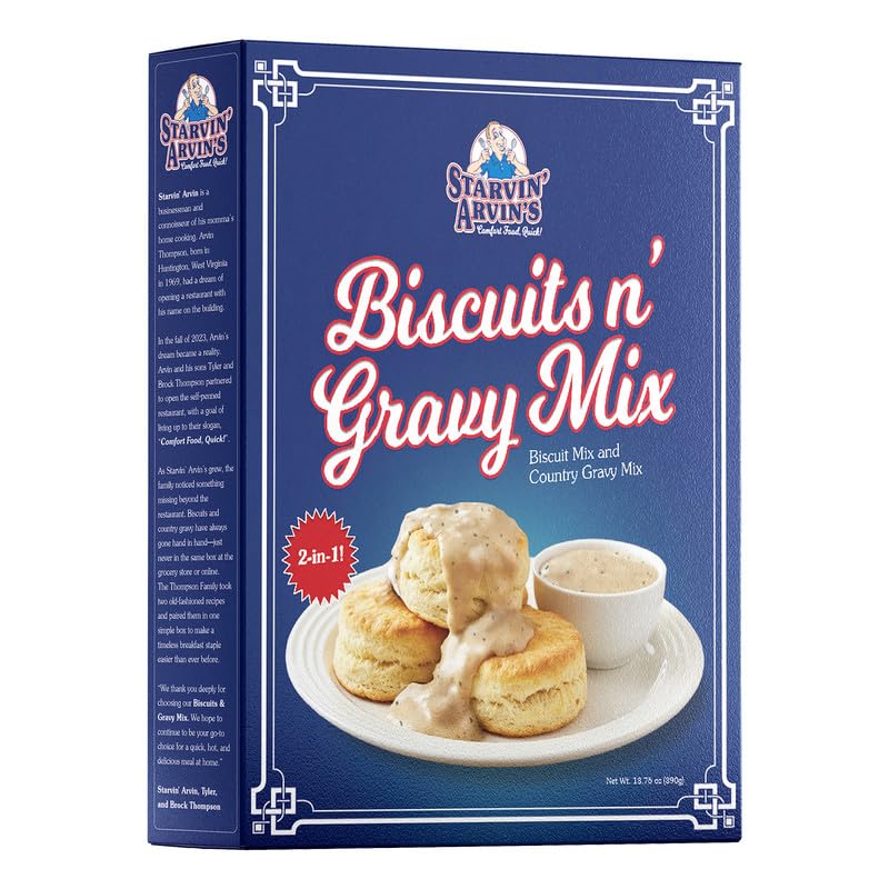 Starvin' Arvin's Biscuits N' Gravy Mix, 13.75 oz