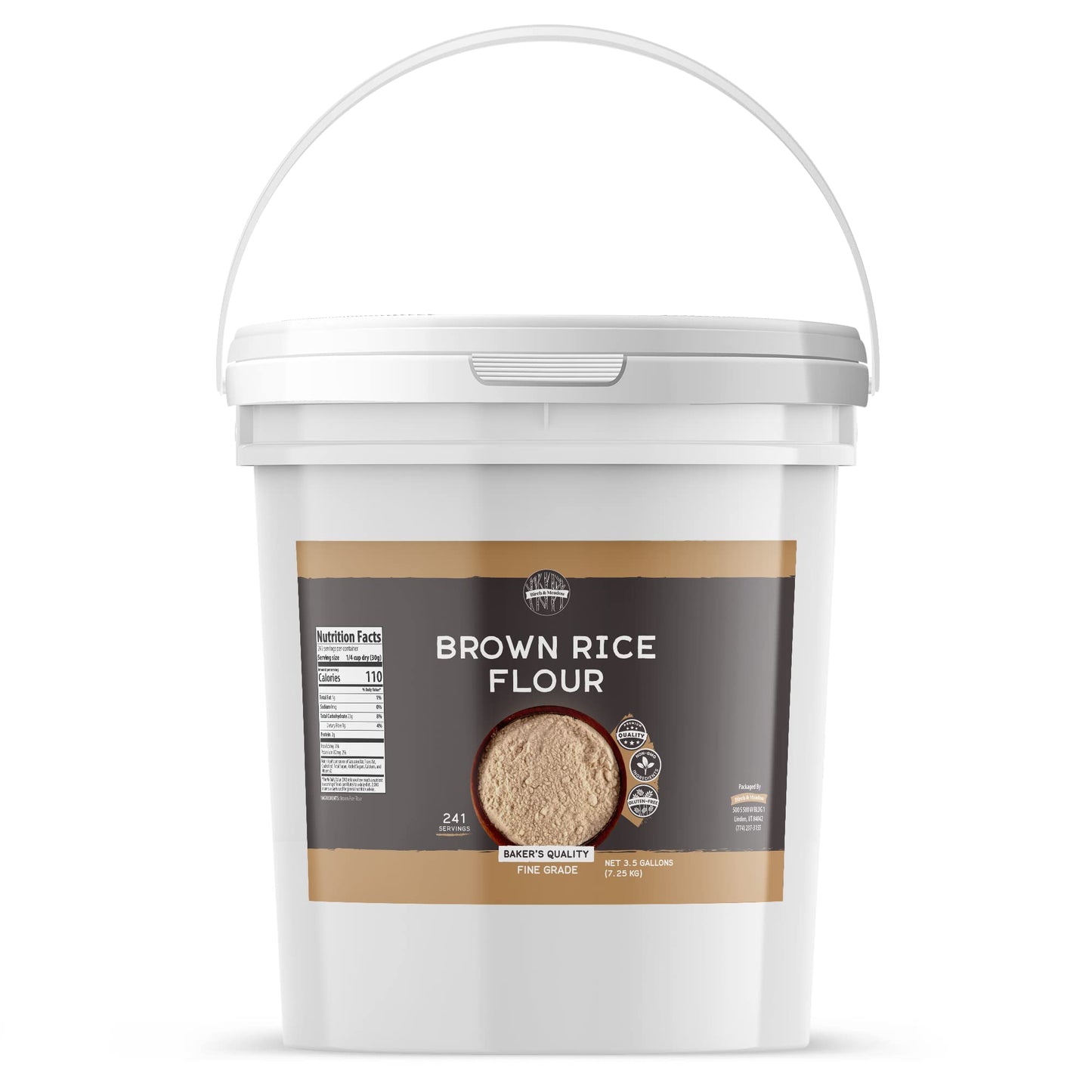 Birch & Meadow 3.5 Gallons, Brown Rice Flour, Gluten-Free, Non-GMO