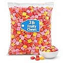 Fruity Chews - 3lb Bulk Individually-Wrapped Soft Chewy Candy for Parties, Bowls, Classrooms, Events