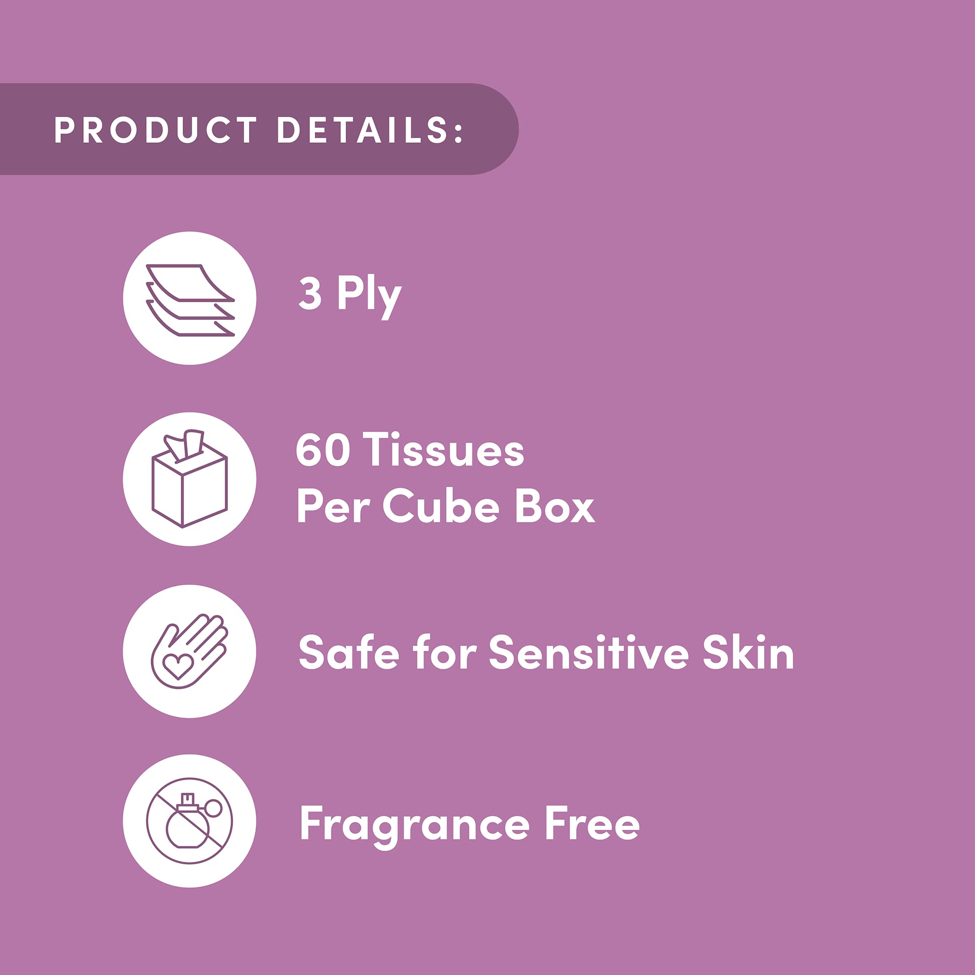 Amazon Aware 100% Bamboo Facial Tissues, 3-Ply, FSC Certified, 12 Pack, 60 Sheets Per Box, 720 Total
