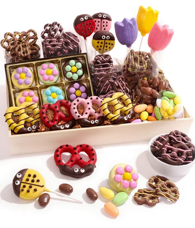 From You Flowers - Spring Chocolate Covered Gift Basket for Birthday, Anniversary, Get Well or Celebration