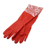 Dependable Industries inc. Essentials 3 Pair Decorative Boutique Latex Cleaning Dishwashing Gloves with Fancy Cuff Size Medium Random Designs
