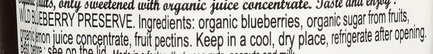 LUCIEN GEORGELIN Organic Wild Blueberry Fruit Spread, 11.28 OZ