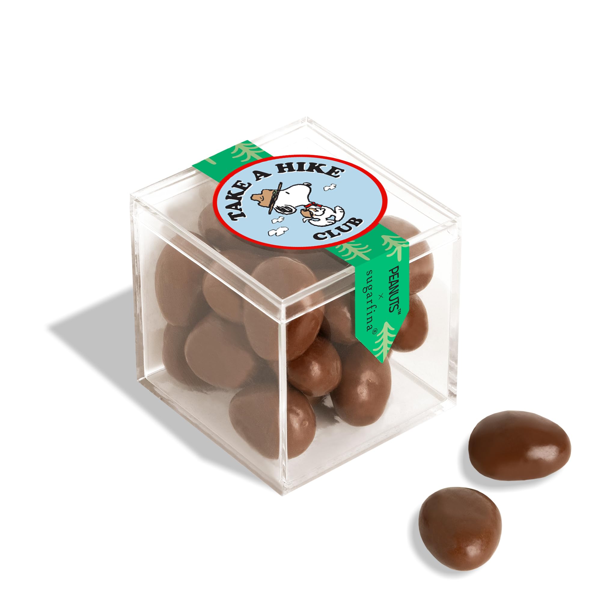 Peanuts x Sugarfina Chocolate Biscuits Small Candy Cube, Chocolate Bites, 1.6 oz, 4 Count