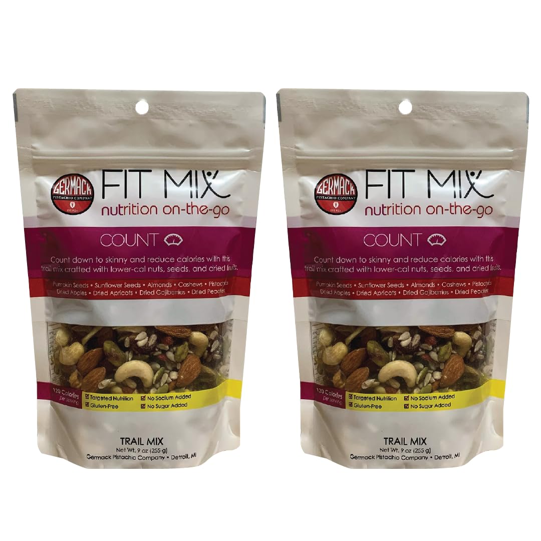 Germack® - Fit Mix - Count - Sunflower Seeds, Pumpkin Seeds, Cashews, Almonds, Pistachios, Peaches, Apricots, Goji Berries, Apples and Cranberries