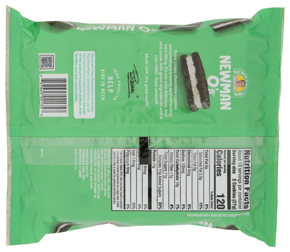 Newmans Own Hint O Mint Newman O's Cookies, 13 OZ
