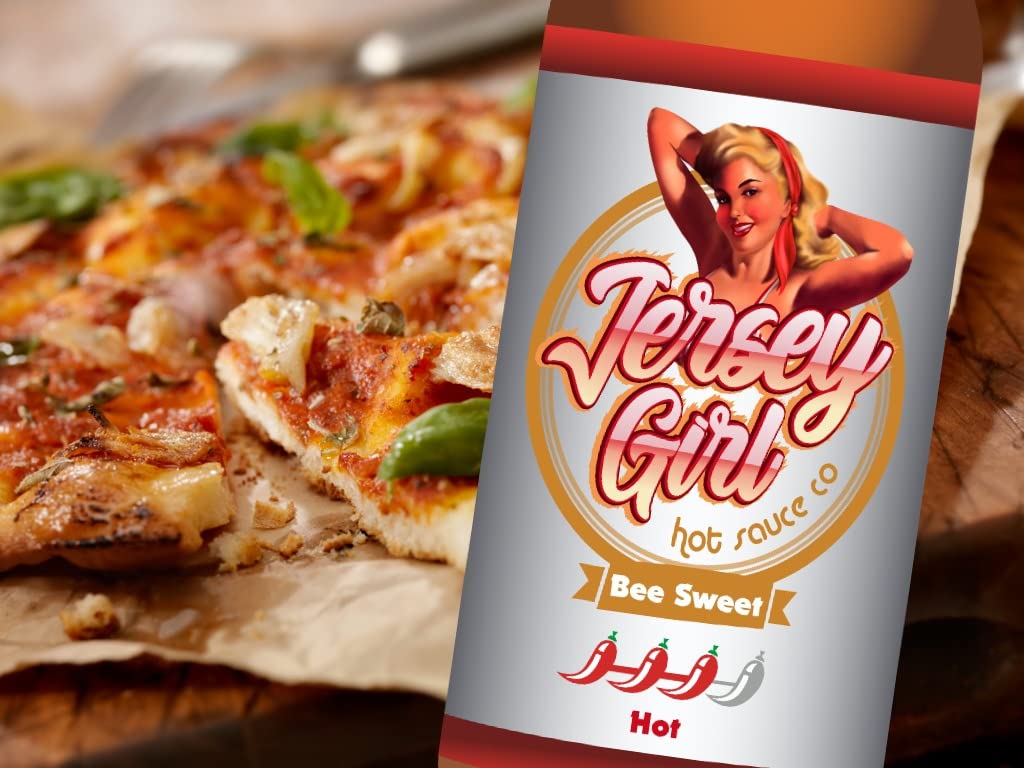 Jersey Girl (Bee Sweet Honey Hot Sauce) Scorpion & Ghost Pepper / 5 oz Bottle/No Sodium/Salt Free/Pack of 2