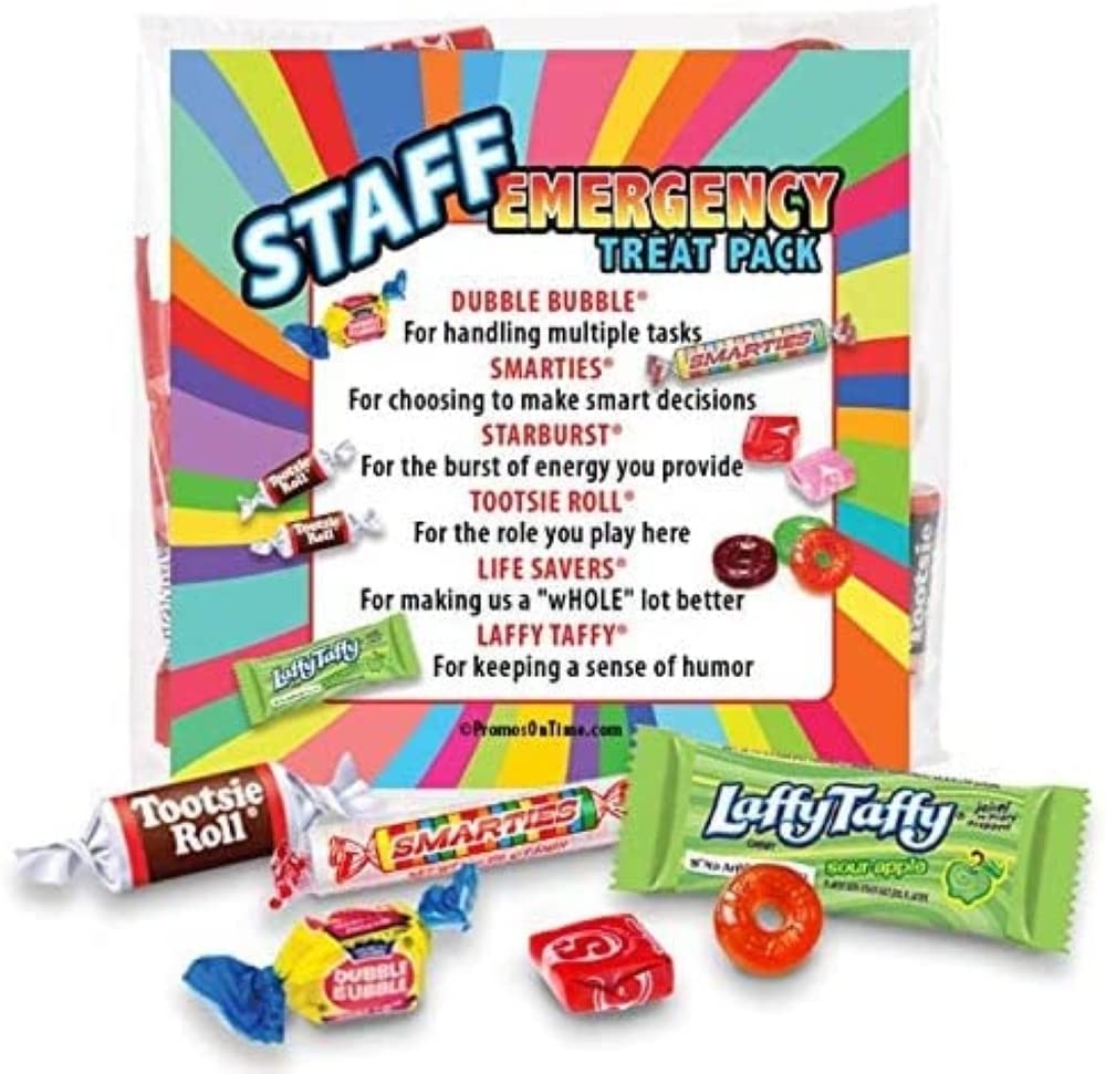 Staff Emergency Treat Pack (Set of 50) Employee Appreciation Goody Bags Gifts