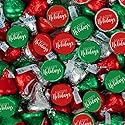 Christmas Candy Kisses with Stickers (85 Pcs) - No Assembly Required - Bulk Happy Holidays Chocolate