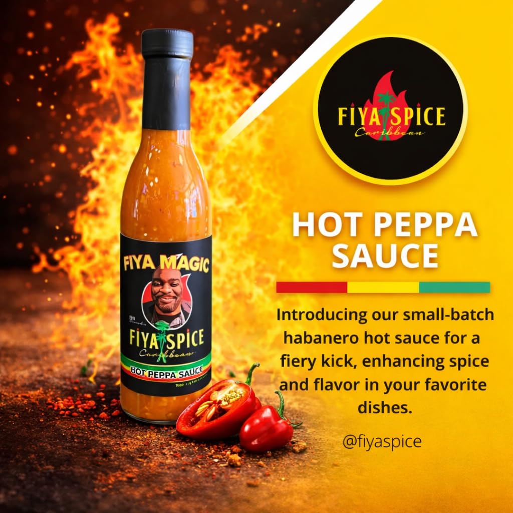 Caribbean Hot Pepper Sauce | Jamaican Habanero Blend | Bold Island Heat | 12 fl oz