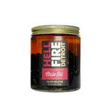 Hell Fire Detroit Chile Oil - Hot, Fire-Roasted Blend with Ghost & Piri Piri Chiles, All-Natural, Vegan, Gluten-Free, Low Sodium - 4 fl oz