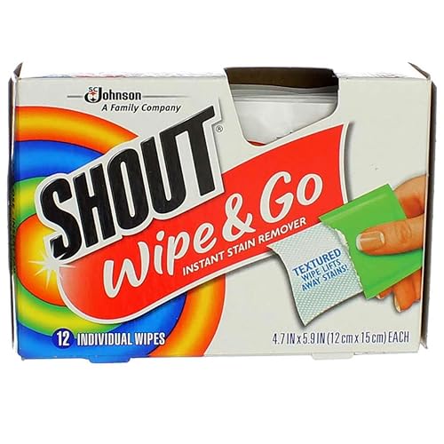 Frankel & Frankel Shout Wipes, Portable Stain Treater Towelettes - 12 ea