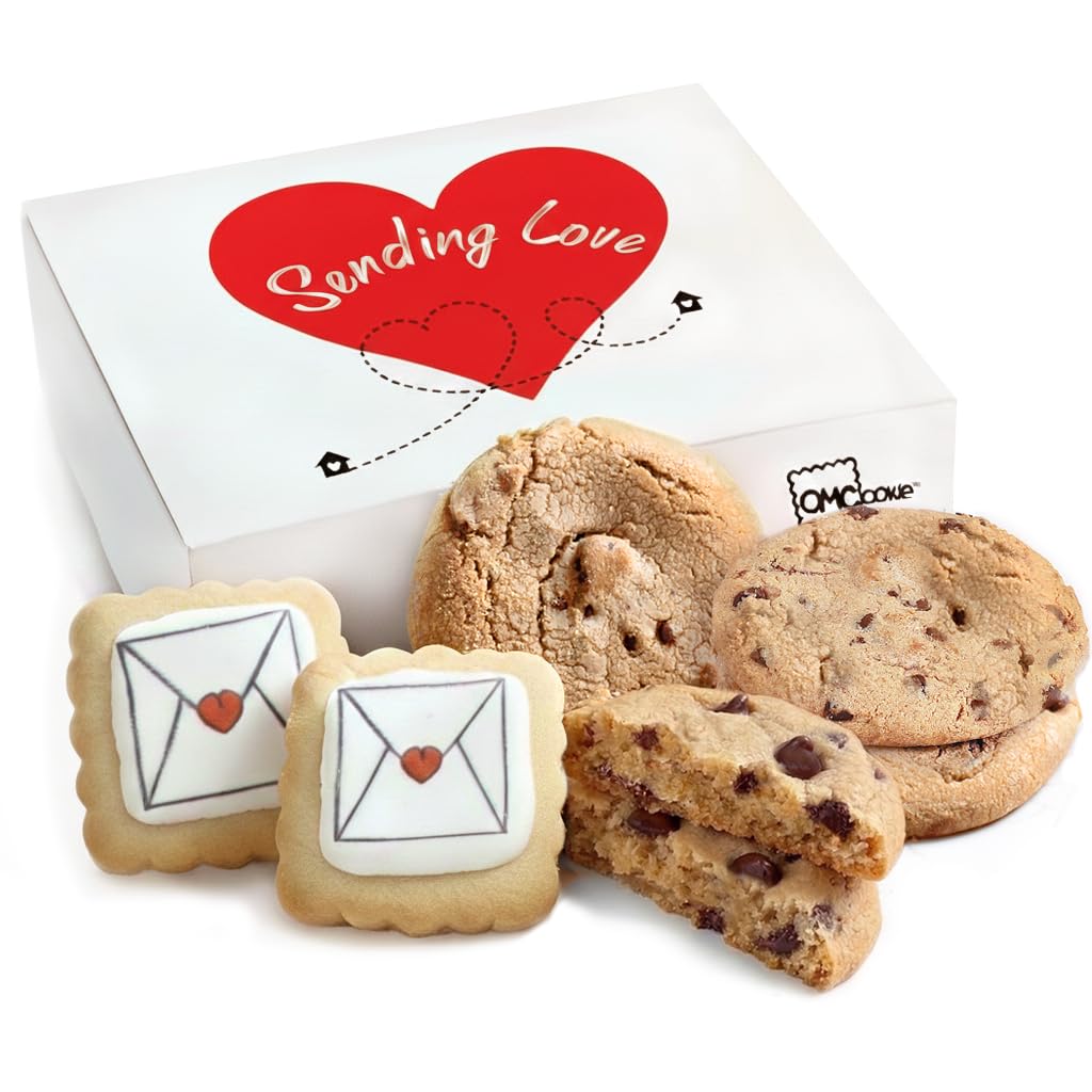 Care package Gift Basket Sending Love Hugs Cookie Chocolate Chip Cookies For Men Women Kids | INDIVIDUALLY WRAPPED | Large Cookies | Get Well Soon