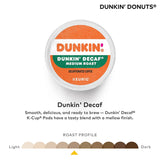 Dunkin' Donuts Decaf Keurig® Single-Serve K-Cup® Pods, Medium Roast, Box of 44 K-Cup® Pods