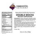 Cappuccino Supreme 2 lb bag Double Mocha Instant Cappuccino Mix