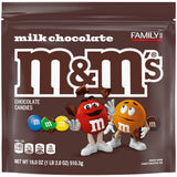 M&M'S Milk Chocolate Candy, Family Size, 18 oz Resealable Bulk Candy Bag