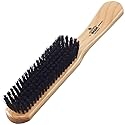Kent CG1 Clothes Brush Cherrywood 100% Natural Black Bristle and Lint Remover Especially for Jeans or Corduroy Garments for Keeping Fabrics Free from