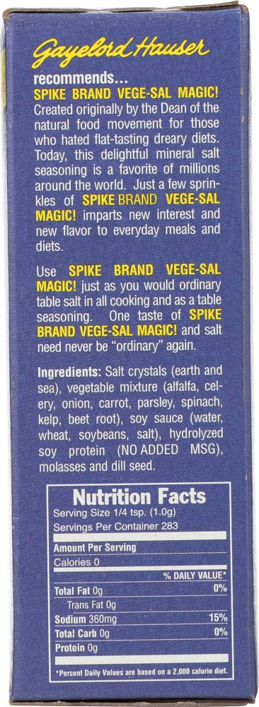 Vege-Sal Spike Natural Seasoning Original VEGESAL 10 oz ( 2 Pack )